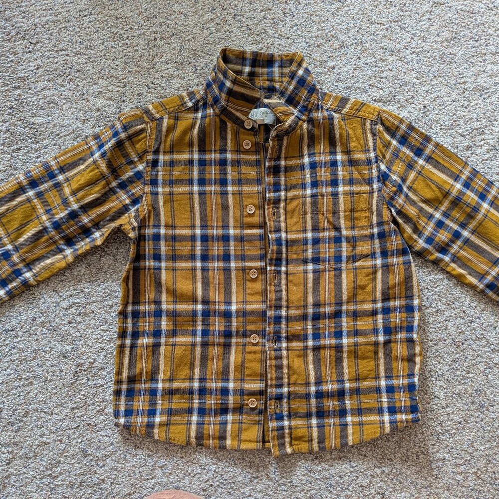 Petit Sezane Tom Shirt - Size 6 - Organic Cotton Button-Down